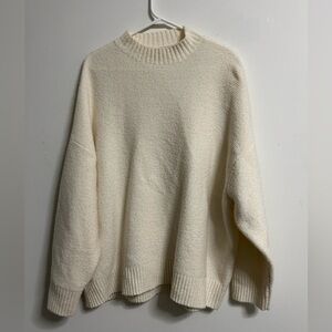 Oak + Fort Chunky Open  Back Knit Sweater